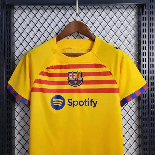 Camisa Barcelona Away IV 23/24 - Torcedor Infantil Amarela - Netmantos