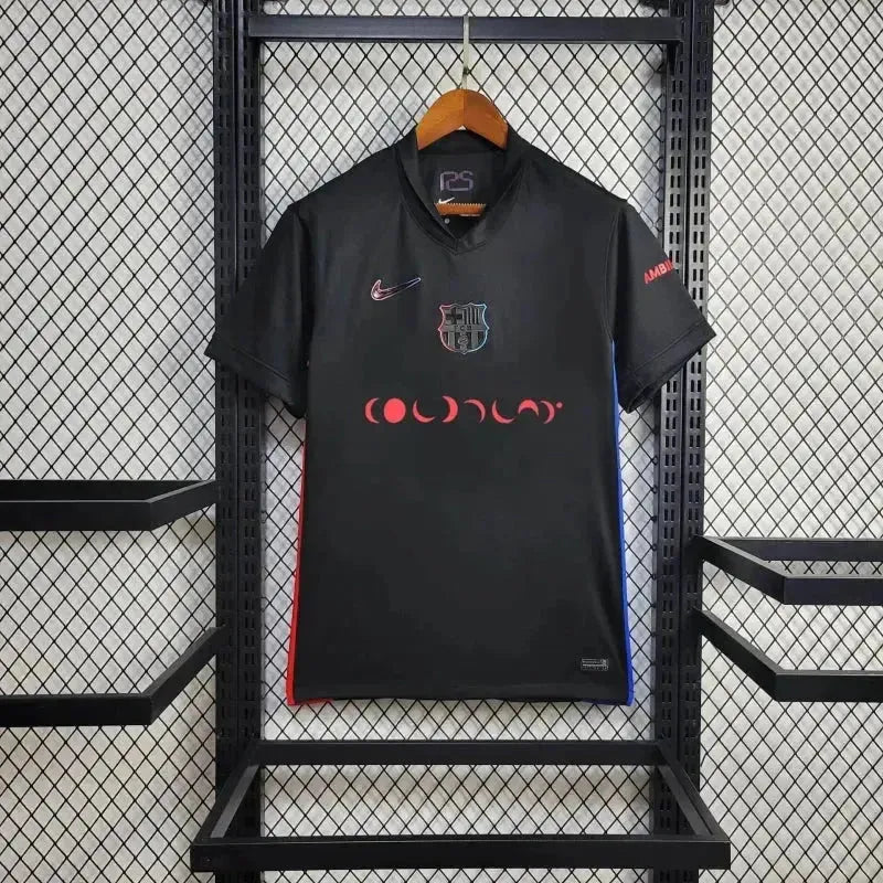 Camisa Barcelona COLDPLAY Away 24/25 - Torcedor Masculina Preta - Netmantos
