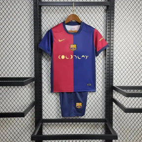 Camisa Barcelona COLDPLAY Home 24/25 - Torcedor Infantil Azul e Vermelha - Netmantos
