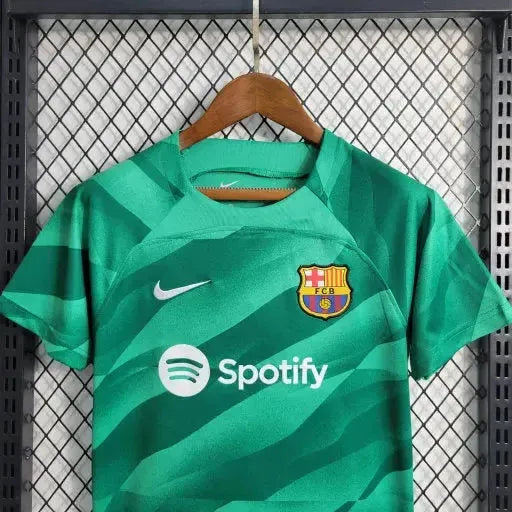 Camisa Barcelona Goleiro 23/24 - Torcedor Infantil Verde - Netmantos