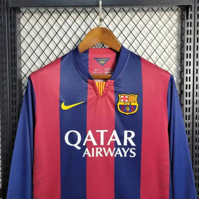 Camisa Barcelona Home Retrô 2014/15 - Torcedor Masculina Manga Longa - Netmantos