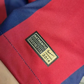 Camisa Barcelona Home Retrô 2014/15 - Torcedor Masculina Manga Longa - Netmantos