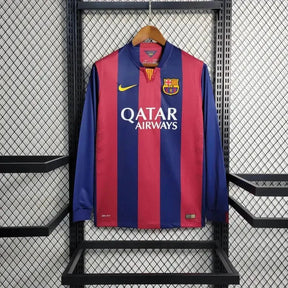 Camisa Barcelona Home Retrô 2014/15 - Torcedor Masculina Manga Longa - Netmantos