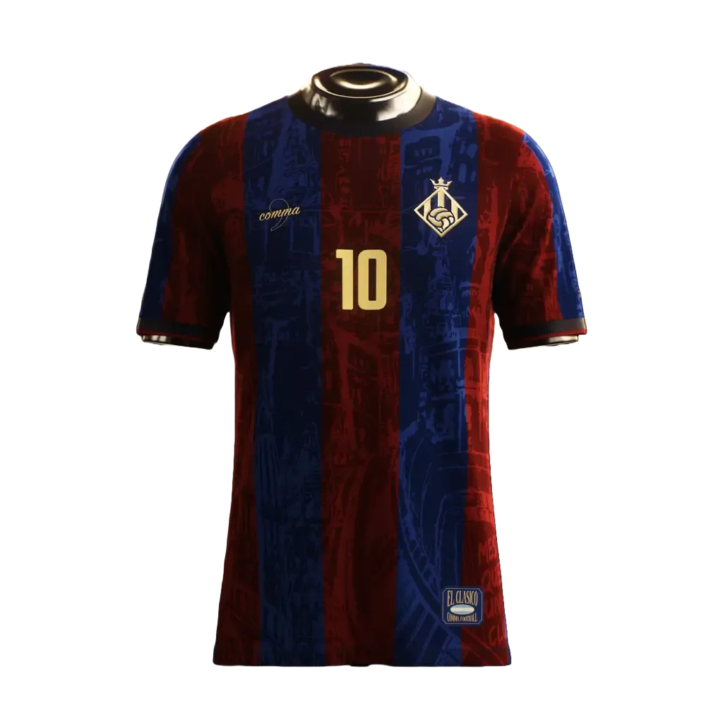 Camisa Barcelona La Pulga Grená - Torcedor Masculina Comma Football - Netmantos