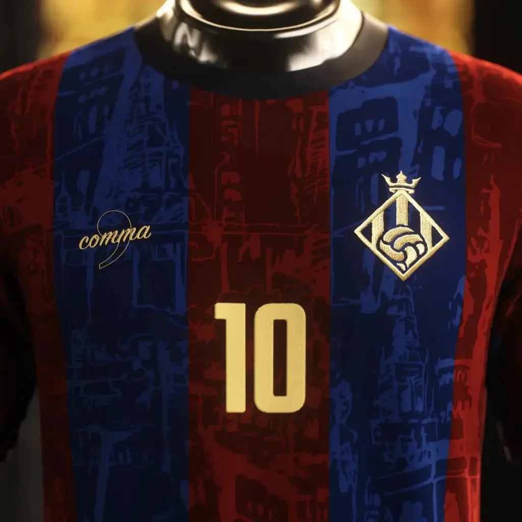 Camisa Barcelona La Pulga Grená - Torcedor Masculina Comma Football - Netmantos