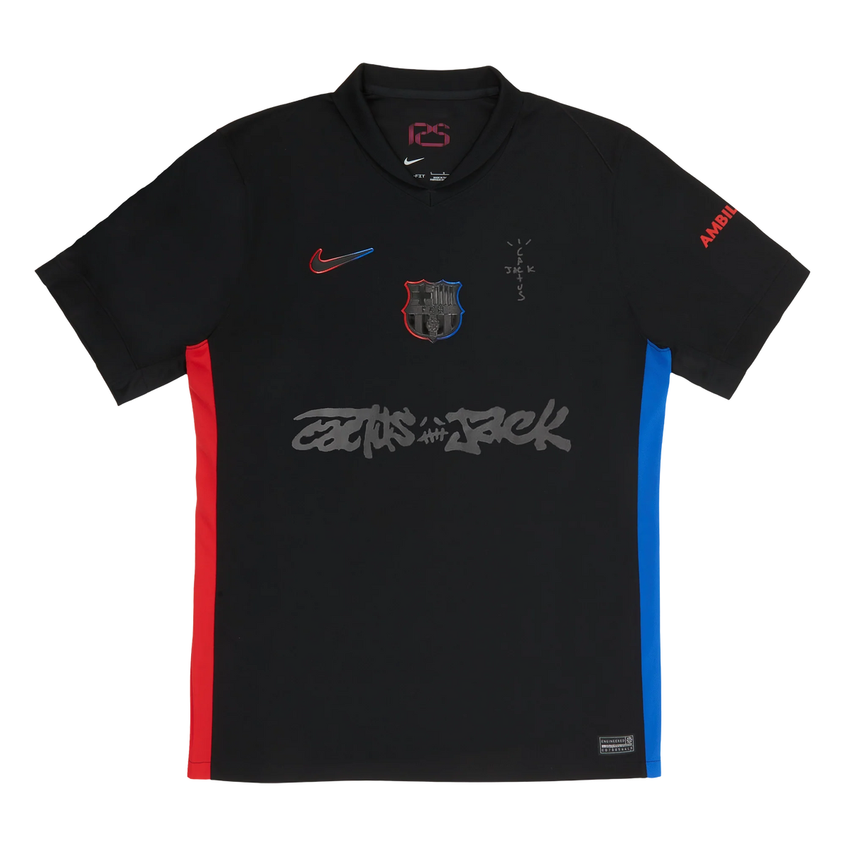 Camisa Barcelona TRAVIS SCOTT Away 24/25 - Torcedor Masculina Preta