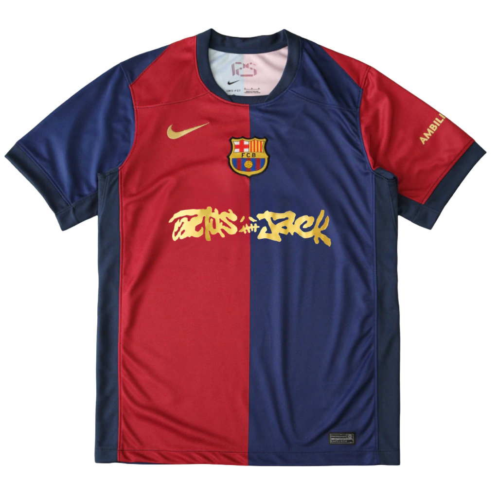 Camisa Barcelona TRAVIS SCOTT Home 24/25 - Torcedor Masculina