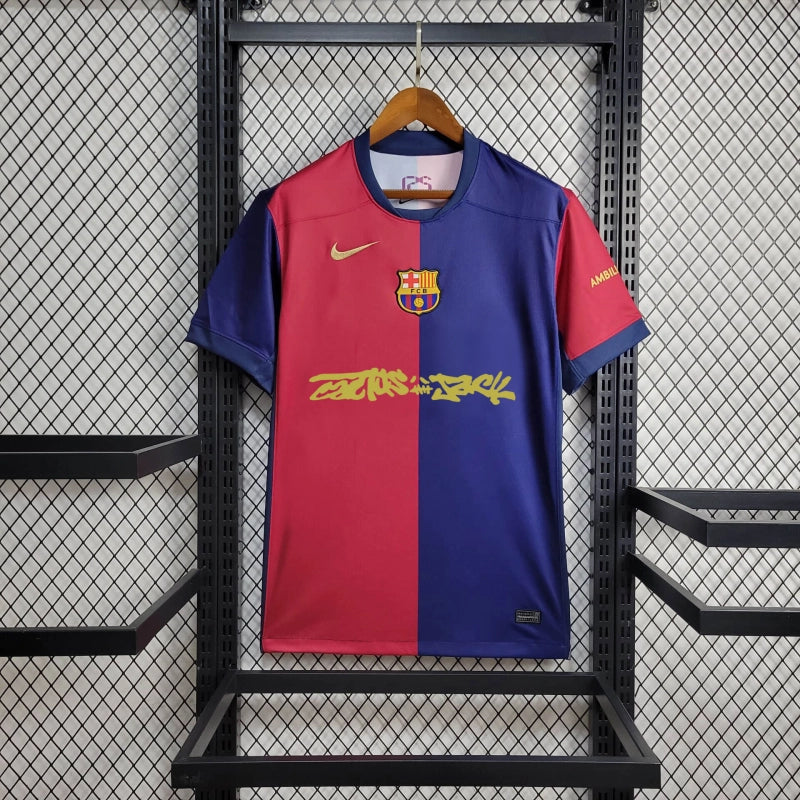 Camisa Barcelona TRAVIS SCOTT Home 24/25 - Torcedor Masculina