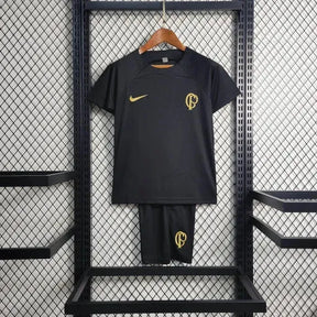 Camisa Timão Treino 23/24 - Torcedor Infantil Preta - Netmantos