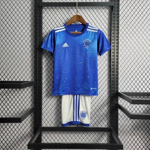 Camisa Cruzeiro Home 22/23 - Torcedor Infantil Azul - Netmantos