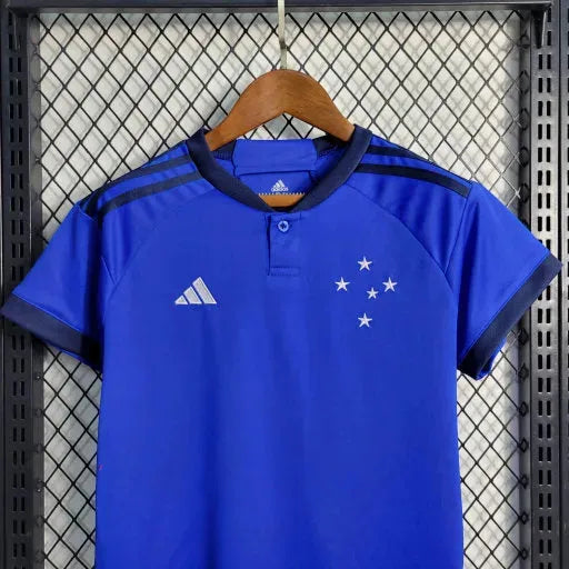 Camisa Cruzeiro Home 23/24 - Torcedor Infantil Azul - Netmantos