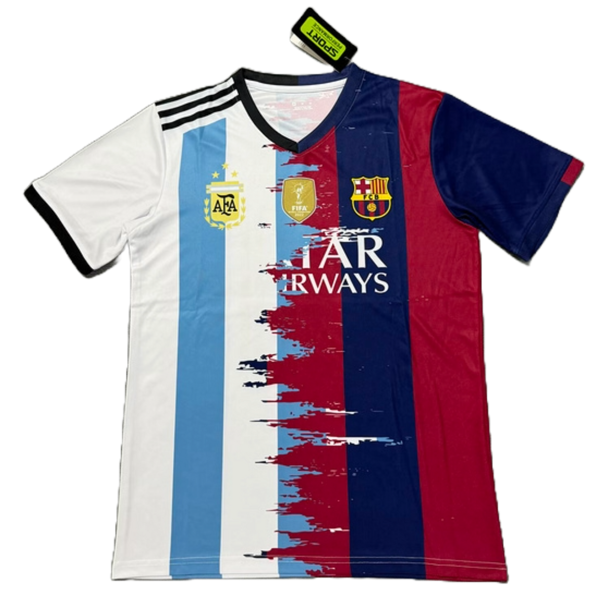 Camisa Edição Especial Messi #10 - Argentina + Barcelona - Torcedor Masculina