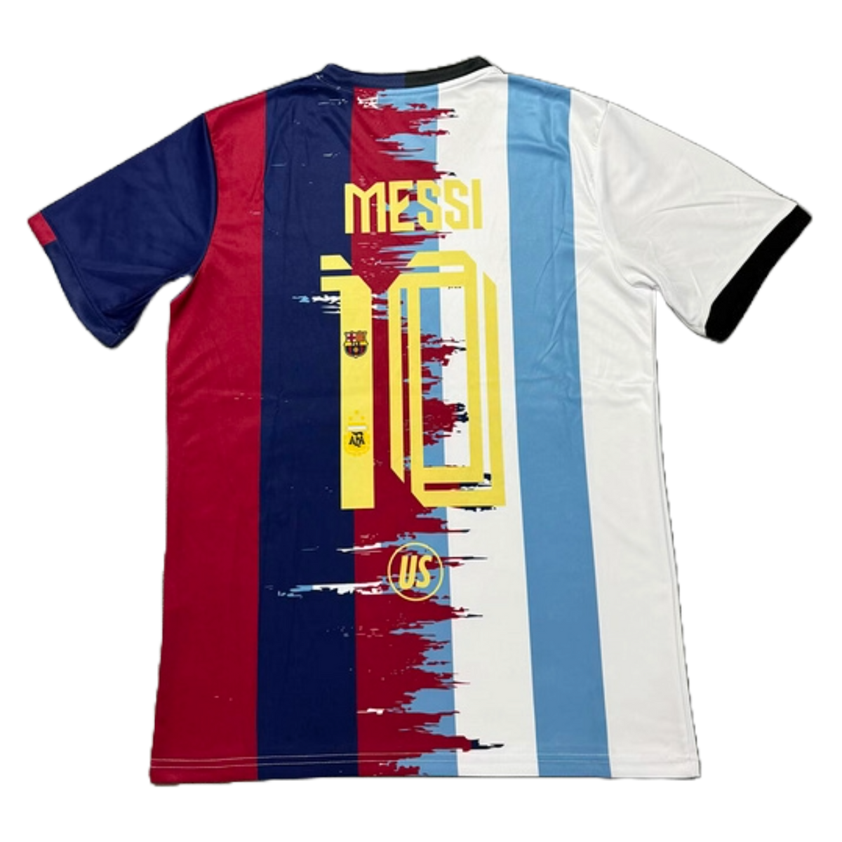 Camisa Edição Especial Messi #10 - Argentina + Barcelona - Torcedor Masculina