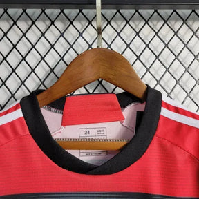 Camisa Flamengo Home 23/24 - Torcedor Infantil Vermelha e Preta - Netmantos