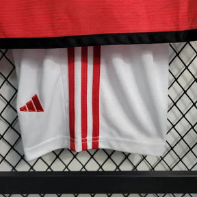 Camisa Flamengo Home 23/24 - Torcedor Infantil Vermelha e Preta - Netmantos