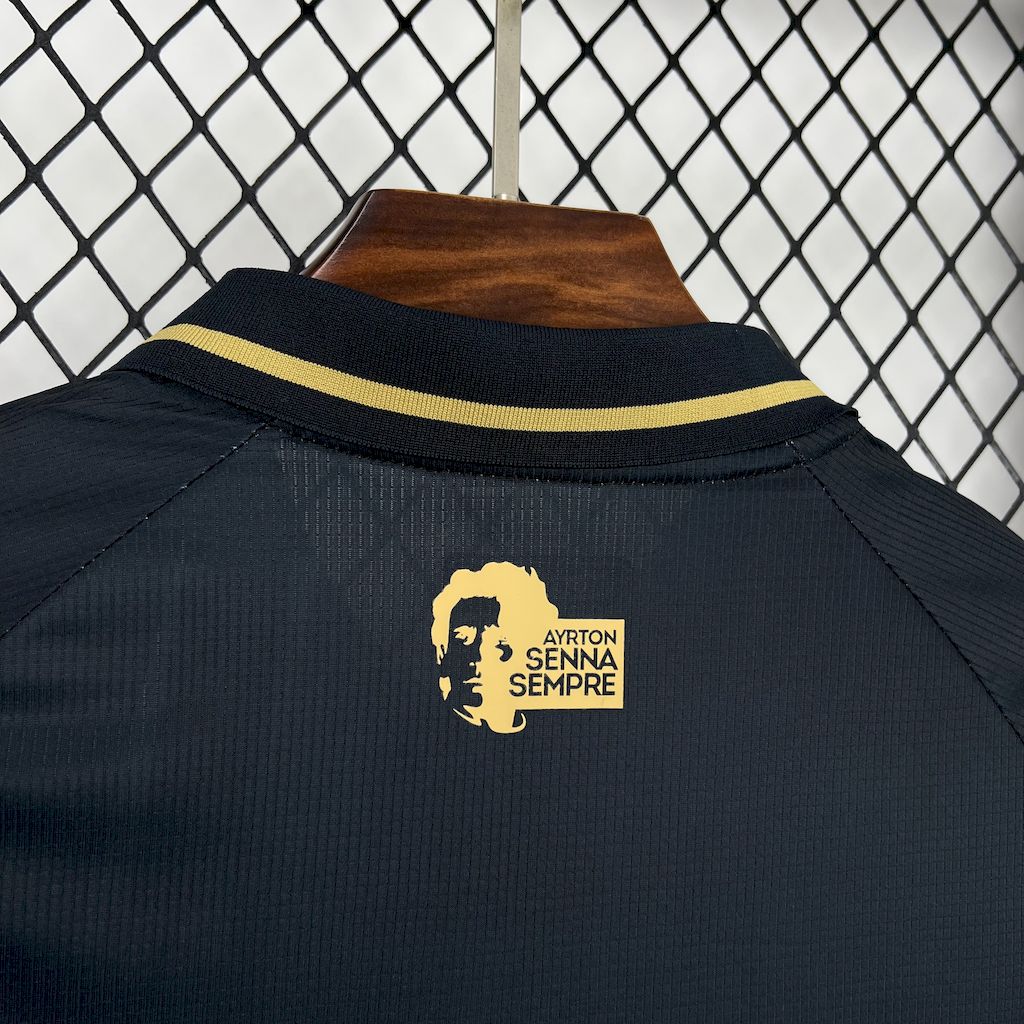 Estoril Praia Sports Group Shirt + Ayrton Senna 25/26 - Men's Black Fan Shirt