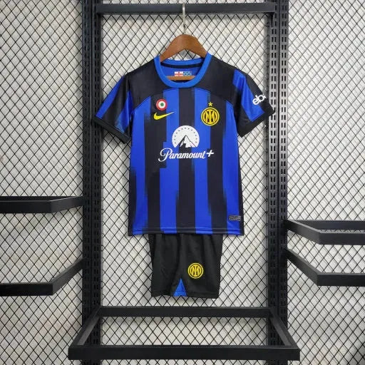 Camisa Inter de Milão Home 23/24 - Torcedor Infantil Azul e Preta - Netmantos