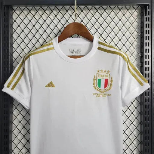 Camisa Itália Edição Comemorativa 23/24 - Torcedor Infantil Branca e Dourada - Netmantos