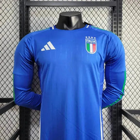 Camisa Itália Home 24/25 - Jogador Masculina Manga Longa Azul - Netmantos