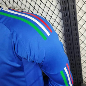 Camisa Itália Home 24/25 - Jogador Masculina Manga Longa Azul - Netmantos