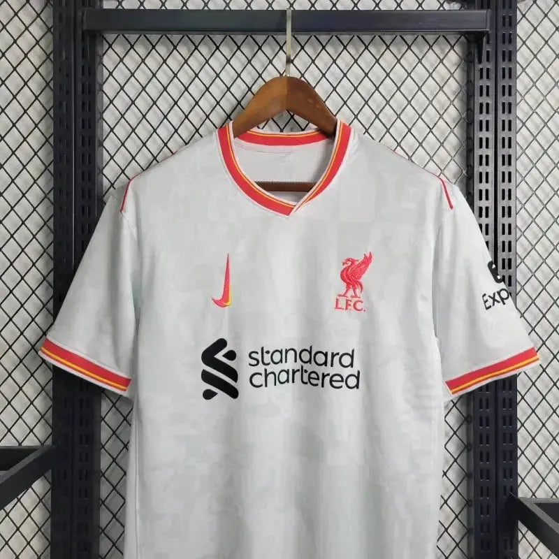 Camisa Liverpool Away II 24/25 - Torcedor Masculina Branca e Vermelha - Netmantos