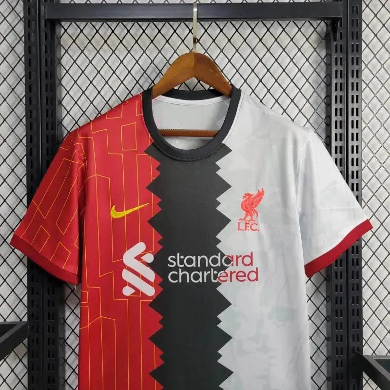 Camisa Liverpool Edição Especial 24/25 - Torcedor Masculina Vermelha, Preta e Branca - Netmantos
