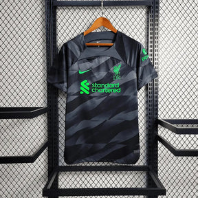 Camisa Liverpool Goleiro 23/24 - Torcedor Masculina Preta e Verde - Netmantos