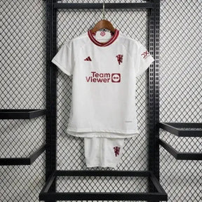 Camisa Manchester United Away 23/24 - Torcedor Infantil Branca - Netmantos