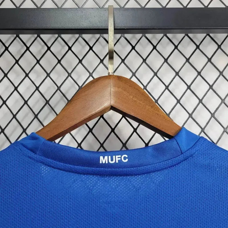 Camisa Manchester United Away Retrô 2008/09 - Torcedor Masculina Azul Manga Longa - Netmantos