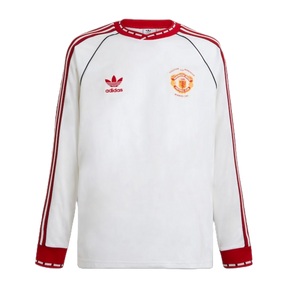 Camisa Manchester United Retrô Away 1991 - Torcedor Masculina Branca Manga Longa