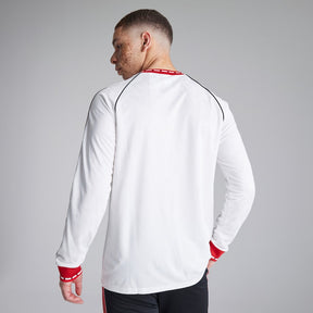 Camisa Manchester United Retrô Away 1991 - Torcedor Masculina Branca Manga Longa
