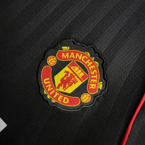 Camisa Manchester United Retrô Away 2007/08 - Torcedor Infantil Preta - Netmantos