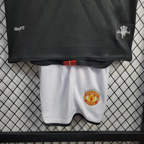 Camisa Manchester United Retrô Away 2007/08 - Torcedor Infantil Preta - Netmantos