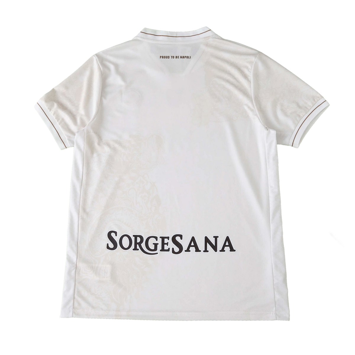 Camisa Napoli Away 25/26 - Torcedor Masculina Branca Dourada
