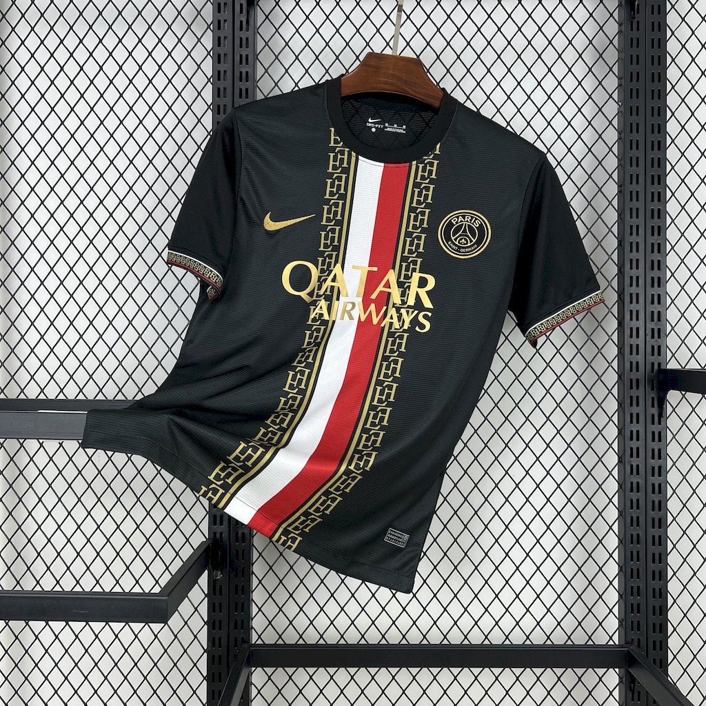 Camisa PSG Edição Especial 25/26 - Torcedor Masculina Preta e Dourada
