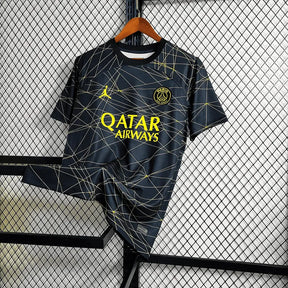 Camisa PSG V Away 23/24 - Torcedor Masculina Preta e Amarela - Netmantos