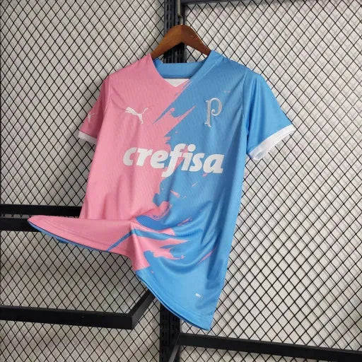 Camisa Palmeiras Edição Comemorativa 23/24 - Torcedor Masculina Azul e Rosa - Netmantos