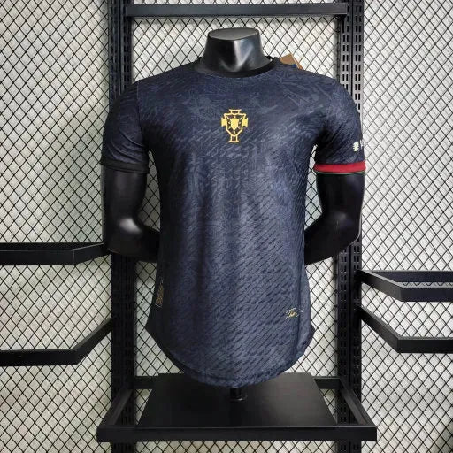 Camisa Portugal GOAT CR7 - Jogador Masculina Preta Comma Football - Netmantos