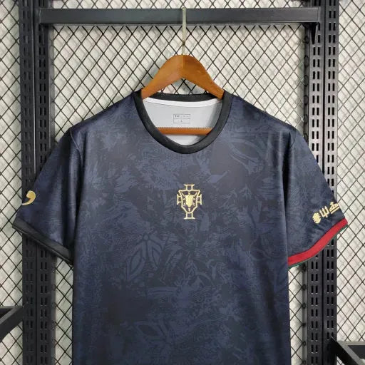 Camisa Portugal GOAT CR7 - Torcedor Masculina Preta Comma Football - Netmantos