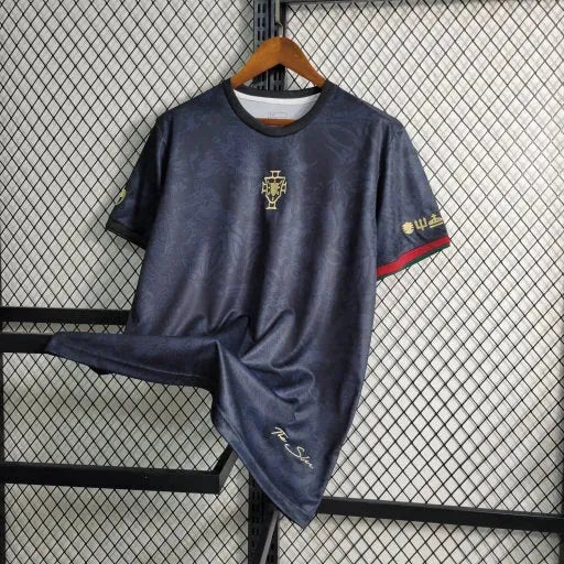 Camisa Portugal GOAT CR7 - Torcedor Masculina Preta Comma Football - Netmantos