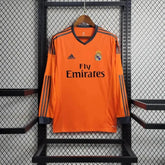 Camisa Real Madrid Away 2 Retrô 2013/14 - Torcedor Masculina Laranja Manga Longa - Netmantos
