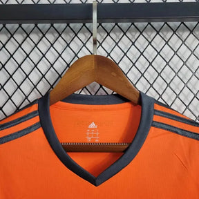 Camisa Real Madrid Away 2 Retrô 2013/14 - Torcedor Masculina Laranja Manga Longa - Netmantos