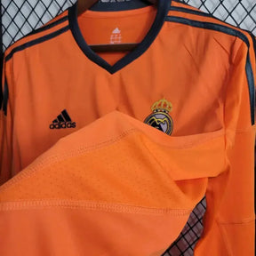 Camisa Real Madrid Away 2 Retrô 2013/14 - Torcedor Masculina Laranja Manga Longa - Netmantos
