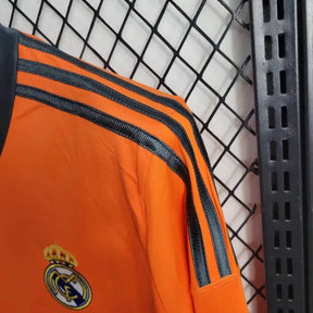 Camisa Real Madrid Away 2 Retrô 2013/14 - Torcedor Masculina Laranja Manga Longa - Netmantos