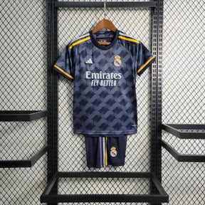 Camisa Real Madrid Away 23/24 - Torcedor Infantil Preta - Netmantos