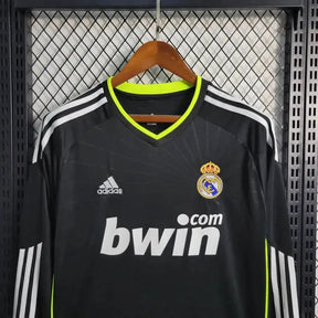 Camisa Real Madrid Away Retrô 2010/11 - Torcedor Masculina Preta e Verde Manga Longa - Netmantos