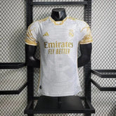 Camisa Real Madrid Edição Especial 23/24 - Jogador Masculina Branca e Dourada - Netmantos