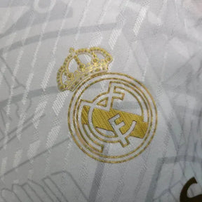 Camisa Real Madrid Edição Especial 23/24 - Jogador Masculina Branca e Dourada - Netmantos
