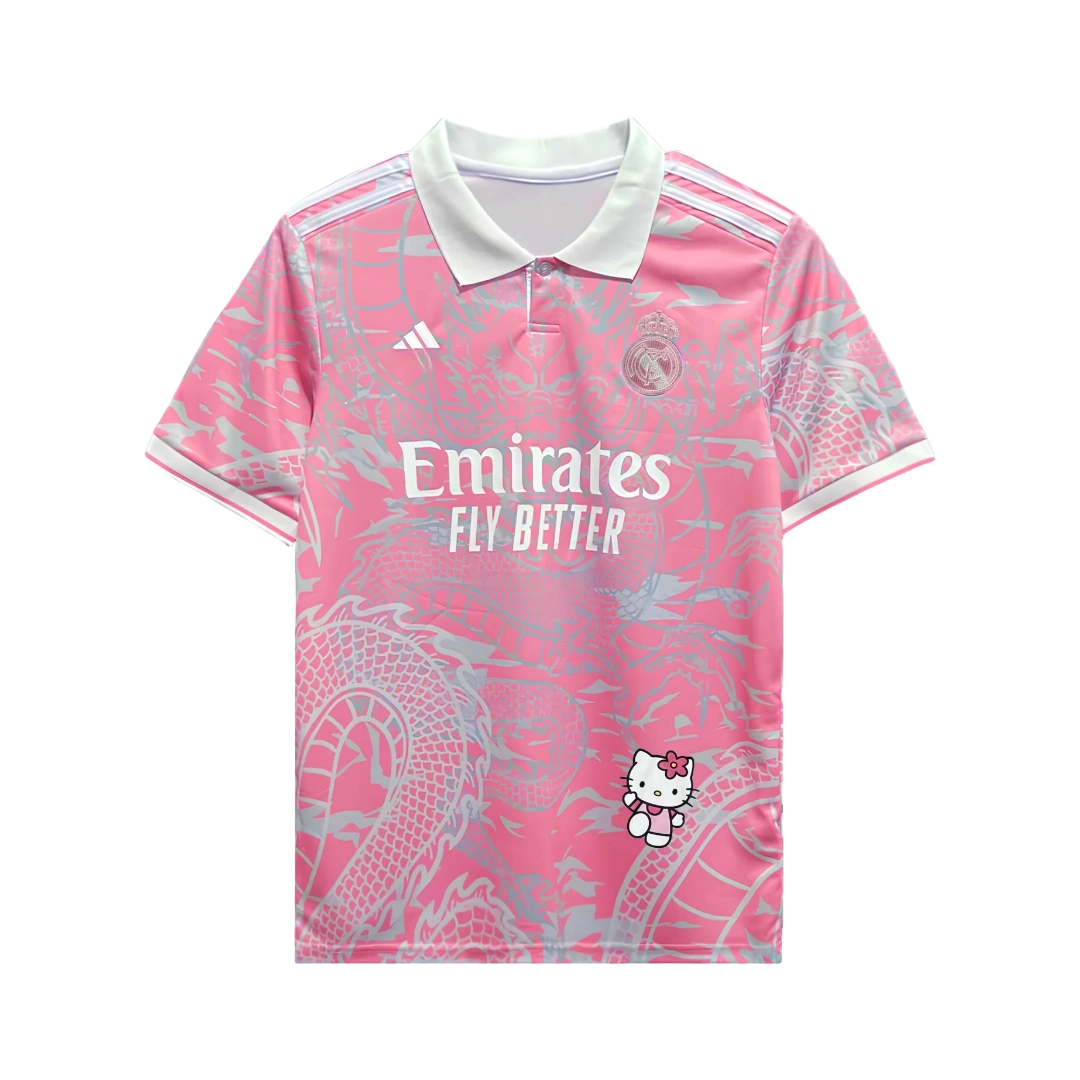 Camisa Real Madrid Hello Kitty Dragão Chinês 24/25 - Torcedor Masculina Rosa