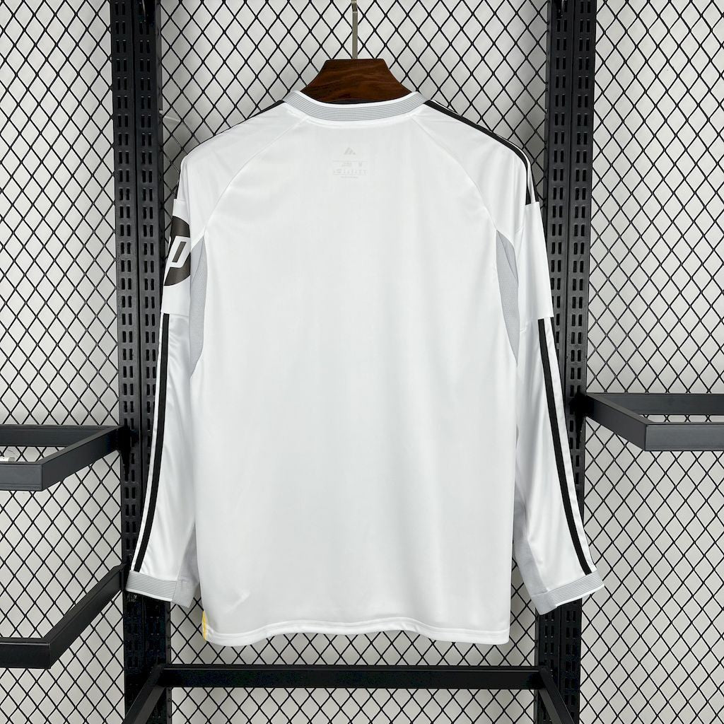 Camisa Real Madrid Home 25/26 - Torcedor Masculina Manga Longa Branca